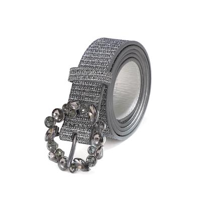 China Soft Woman Bling Bling Shine PU Belt Fashion Belt Party Belt for sale