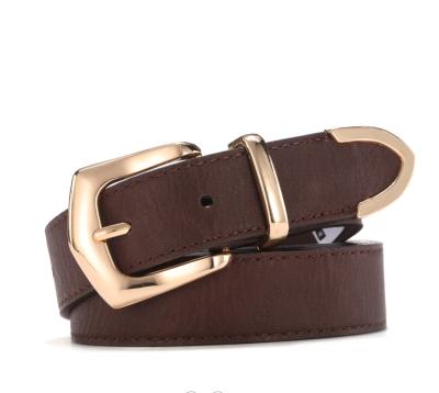 China Soft Metal Finishing Women PU Belt For Casual Dress Pants for sale