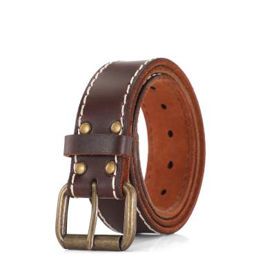 China Fashion.Casual.Business Mens Genuine Leather Top Grain Full Leather Belt With Crotch for sale