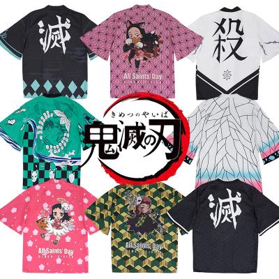 China Cool Jacket and No Yaiba Boy's Demon Slayer Anime Cosplay Costume Kimono Cardigan Kimetsu Open Front Coat for sale