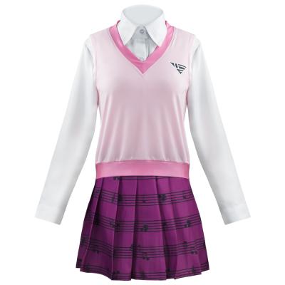 China New Danganronpa Uniform V3 Cosplay Akamatsu Kaede Costume Women's Shirt Vest Skirt Jk Uniform School Uniform for sale