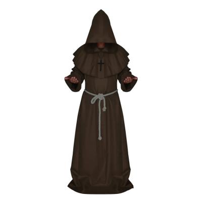 China Cosplay Medieval Polyester Cloak On Sale Halloween Costume Monk Cloak On Sale for sale