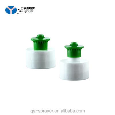 China Non Flip Top Cap 24/410 Ribbed Closure Push Pull Top Cap Plastic Hot Selling Plastic Push Pull For Water Bottle for sale