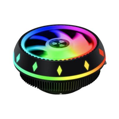 China LED Light Quiet and Soft Mute Design Colorful UFO Shaped CPU Cooler Fan RGB Color Changing LED Computer Fan for PC CPU for sale