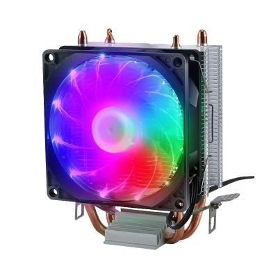 China Silent Design and Soft LED Light High Interpretation Computer Case CPU Cooler Fan LGA Heatsinks Compatible Socket for sale