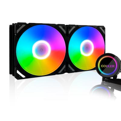 China All-in-one Computer Case Water Cooler 240mm RGB AIO Radiator CPU Cooler for sale