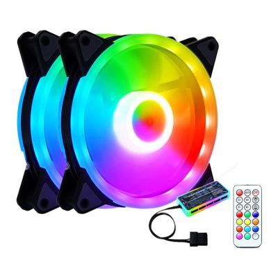 China High Quality Colorful Factory Wholesale LED Light Quiet Design And Custom Your Logo Low 12v RGB Gaming PC Fan Computer Case Cooler CPU 120mm RGB Fan for sale