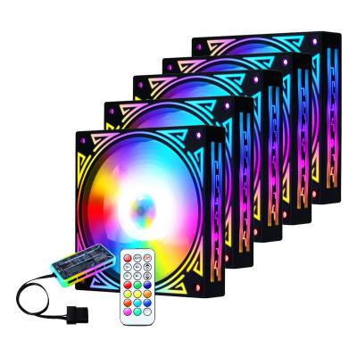 China RGB Fan Custom Your Logo Low Moq 12v RGB Gaming PC Fan Computer Case Cooler CPU 120mm RGB Fan for sale