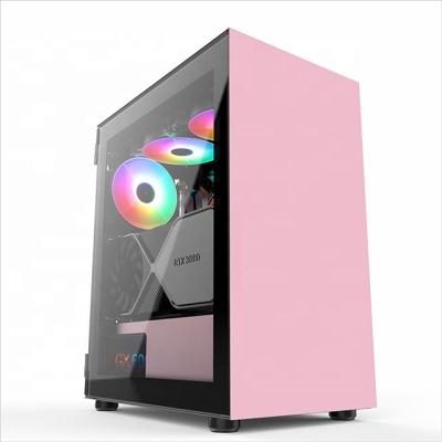 China With Fan Hot Selling MI Gaming Case Desktop Gaming M-ATX Tower PC Custom OEM PC Cabinet for sale