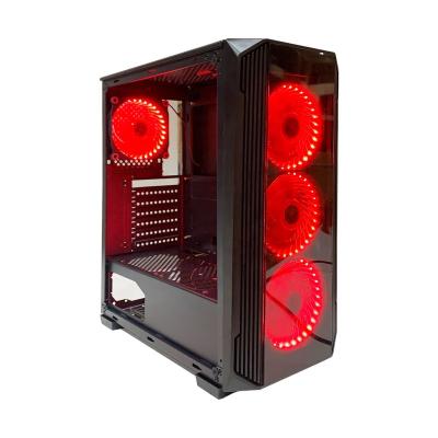 China With Side Panel Window Computer Case Tempered Glass Atx Case Power Supply Gaming Case for sale