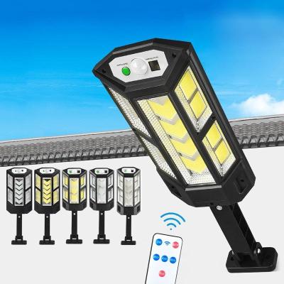 China ROAD Solar Street Lights Outdoor IP65 Motion Sensor Solar Powered Wall LED Lamp 3 Lighting Mode Light for Garden Patio Decor for sale