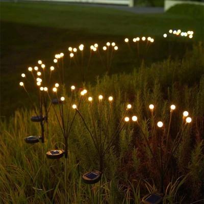 China Garden 1/2/4PCS Solar LED Firework Firefly Lawn Light Outdoor Garden Decoration Landscape Lights Atmosphere Swing Light with Wind for sale