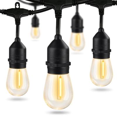 China Outdoor Lighting 48/96ft S14 String Lights Outdoor IP65 Street Garland Remote Control Garden Light Waterproof Wedding Party Lights For Outdoor for sale