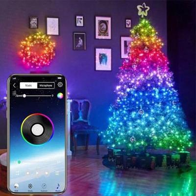 China Minimalist BT USB Smart Led Copper Wire String Light 5M/10M/20M/30M App Control Christmas Tree Decor New Year Fairy Light Garland for sale