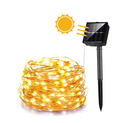 China Garden 22m/12m/7m solar led light outdoor Festoon led lamp solar garden lights outdoor Waterproof Fairy Garland String Lights for sale