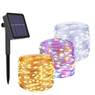 China Garden Solar String Lights Waterproof Outdoor Garden Decoration Wedding Fairy Garland Outdoor Lighting Copper Wire Solar Garden Lights for sale