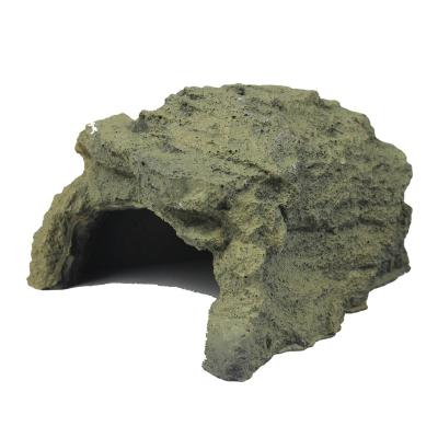 China Viable High Quality Mini Greenhouse Decoration Hideaway Resin Reptile Skin Cave for sale