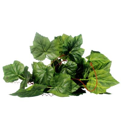 China Sustainable Plastic Vines Leaves Plants Decorative Artificial Plants For Mini-greenhouse Landscape for sale