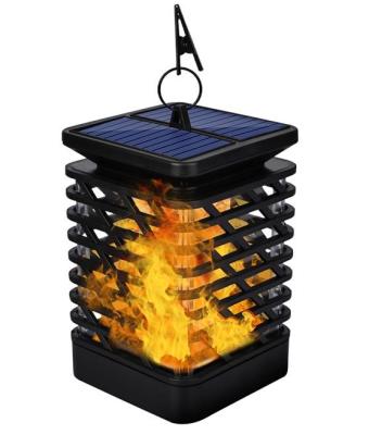 China Garden Hook Radio Solar Garden Torches Hanging Flickering Flames Lights Lantern for Outdoor Table Path Decoration for sale