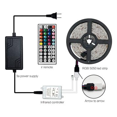 China 12V TV LANDSCAPE Light 5m APP 10m LED RGB Remote Control Flexible Strip Light Kit SMD 5050 Smart wifi 150 300 LED RGB LED Strip Light Kit for sale