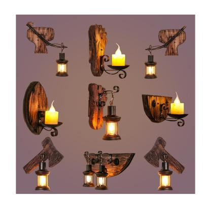 China Industrial Wooden Led Wall Light Fixture Sconce Bedside Hotel Bedside Hotel Bedroom for sale