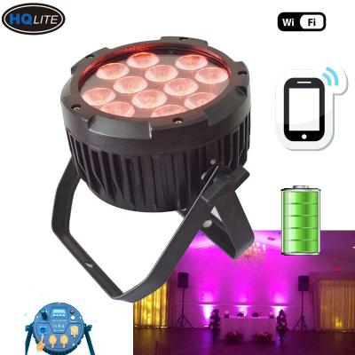 China Dmx Par 12*18w Ip65 LED Wireless Remote Control Battery Operated Led Outdoor Stage Light 27*27*33 for sale