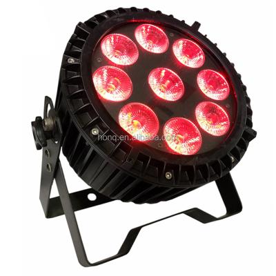 China Garden LED Lights Outdoor Waterproof UV LED Par Lights 9pcs 18W RGBAW 9x18W LED Par Can for sale