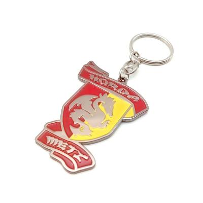 China 2D Custom Metal souvenir promotion gift logo key chain soft enamel keychain llavero/hard enamel key ring/soft enamel key chain for sale