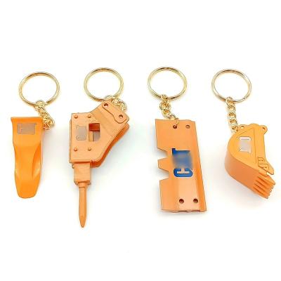 China Creative llavero Part Keychain /Excavator Tooth Key Rings/Promotion Gift 3D Metal Excavator Keychain Excavadora Part Model Keychains Excavadora Rings for sale