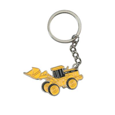 China Promotion Gift Key Chain Construction Machinery Crane Forklift Bulldozer Soft Enamel Custom Llavero/Construction Machinery Key Chain/Soft Enamel Keychains for sale