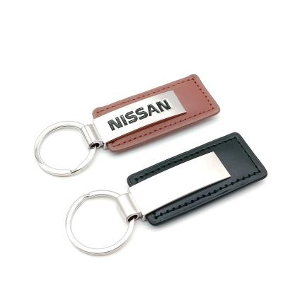 China Promotional Gift 2D Logo Leather Promotional Key Chain 3D Metal Car Brand Keychains Llavero/Custom Car Brand Key Ring/Leather Key Chain for sale