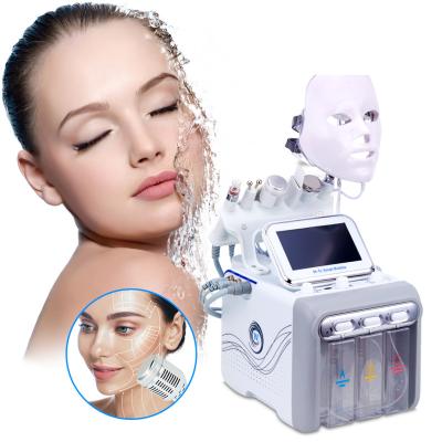 China For commercial portable 7 in 1 oxygen aquapeel machine for skin care spa maquinas with led mask for sale