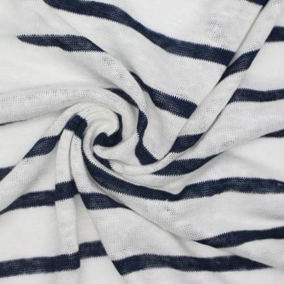 China Sustainable Discount Products 100% Linen Yarn Dyed Stripe Fabric Linen Yarn Dyed Linen Fabric for sale