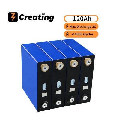 China free shipping 120Ah 3.2V Lifepo4 Battery Solar Cell 12V 120Ah Battery T120 for sale