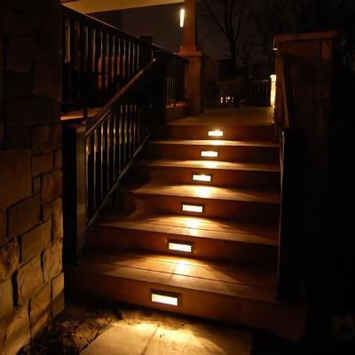 China 12w 3w modern decorative aluminum design stair lamp ip65 waterproof outdoor recessed square stair led wall step lights for sale