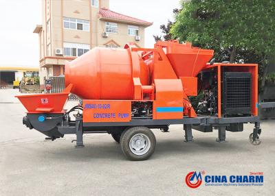 China 12Mpa Concrete Mixer Pump Machine , S Valve Cement Concrete Pump 600L Hopper Capacity for sale