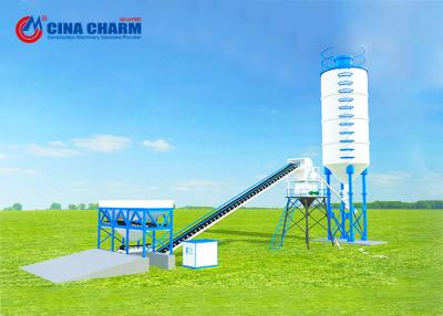 China Electronic Control Stationary Concrete Batching Plant With Screw Conveyor for sale