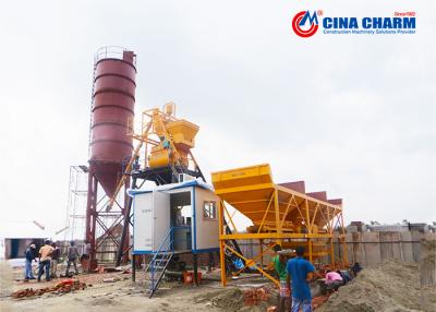 China Small PLD800 Concrete Production Plant , HZS35 Concrete Batching And Mixing Plant for sale