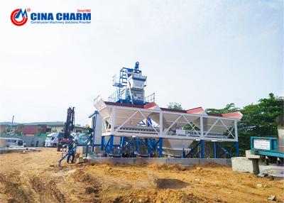 China Portable 50cmb Stationary Concrete Batching Plant Commercial With Hopper Lifter for sale