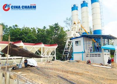 China Wet HZS50 Stationary Concrete Batching Plant Portable 50 Cubic Meters Per Hour Fixed Precast for sale