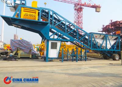 China 35 R / Min Universal Mobile Concrete Batching Plant YHZS50 Model 50m3 / H Rated Capacity for sale