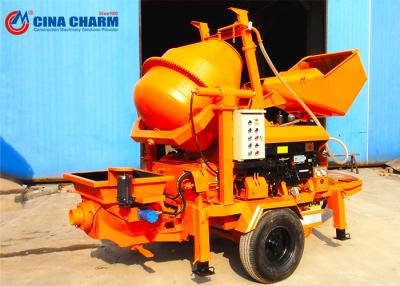 China Self Loading Mini Concrete Pump Machine , Mobile Concrete Mixer 12 Months After Sales Service for sale