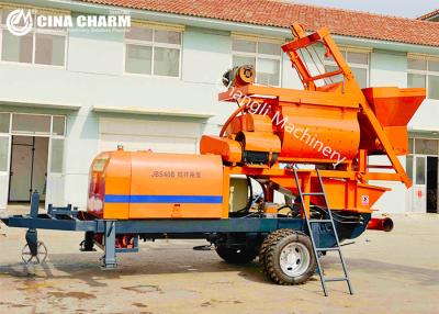 China 6000 X 2300 X 3150mm Concrete Mixer Pump PLC Control With Free Spare Parts for sale