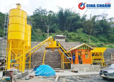 China 4.1m Dry Mix Concrete Batching Plant HZS90 Model , 80MM Cement Concrete Batching Plant for sale