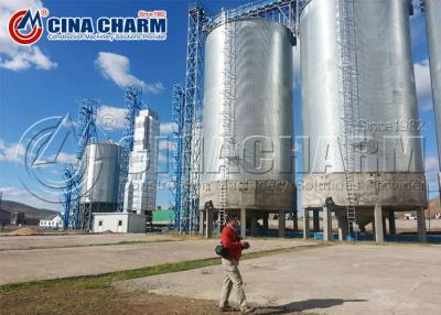 China 1000ton Wheat Corn Grain Storage Steel Silo / Poultry Chicken Feed Silo for sale