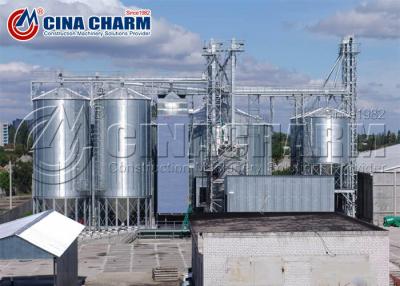 China 2000 Ton Galvanized Storage Rice Corn Grain Steel Silo With Conveying System Grain Powder Storage Steel Silo for sale