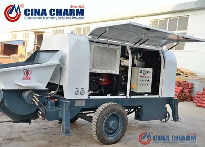 China Yellow Color Diesel Concrete Pump / Advanced Type Concrete Piston Pump for sale