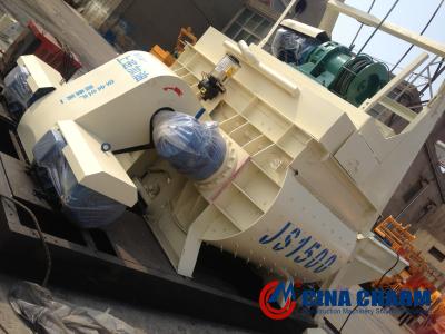 China Twin Shaft Forced Type Stationary Concrete Mixer Machine for sale