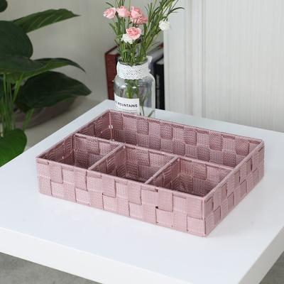 China China PP Sustainable Plastic Rattan Rattan Basket Polypropylene Hollow Baskets for sale