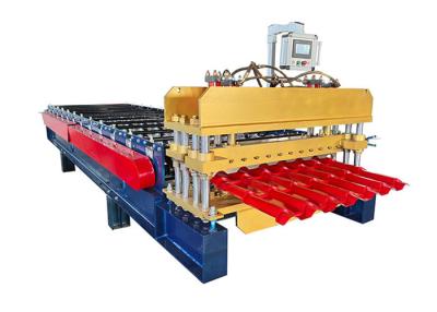 China 1.2m Roofing Sheet 3Phase Step Tile Roll Forming Machine Servo Motor for sale